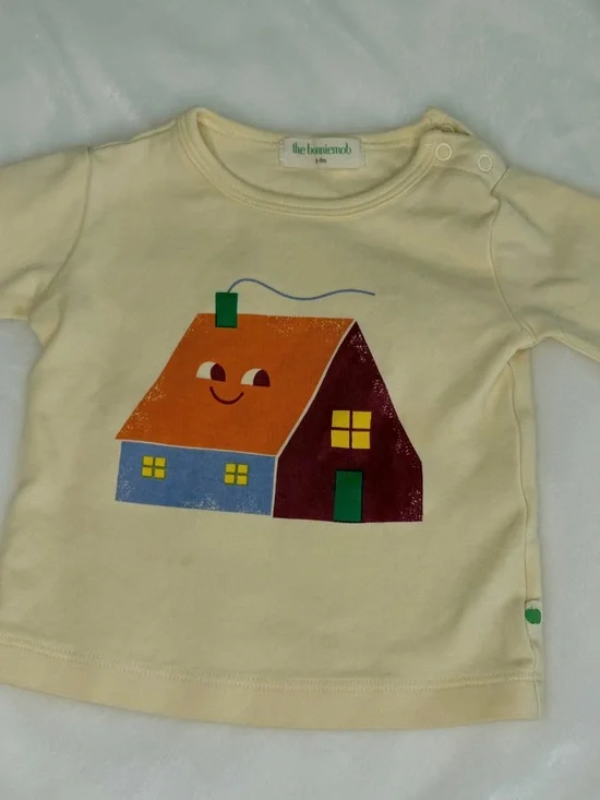 The Bonniemob Cream Long-Sleeve Kids' House Graphic Tee - Picture 1 of 6